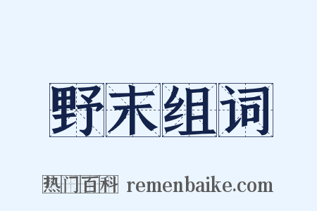 野末组词是什么意思的图片